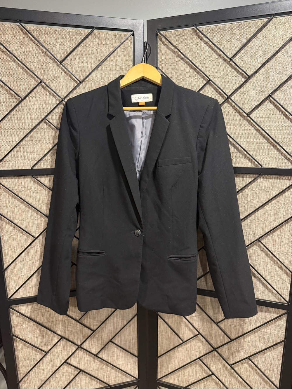 Calvin Klein Black Tailored Single-Button Women’s Blazer - Sz 12